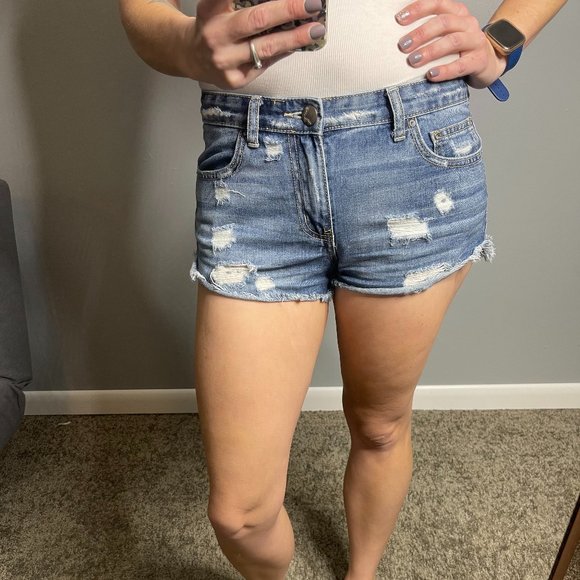 Free People Pants - Free People Distressed Cut Off Hi Rise Jean Shorts